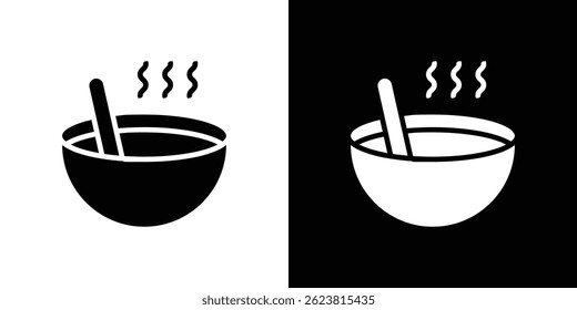 Bowl of soup icon for logo web mobile app UI design.