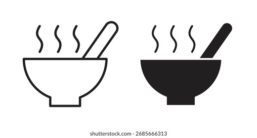 Bowl of soup icon simple vector symbol