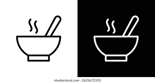 Bowl of soup icon vector collection. vector sign illustration