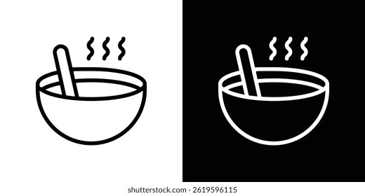 Bowl of soup icon Vector symbol in trendy flat style