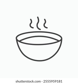 Bowl of soup isolated icon. vector illustration.