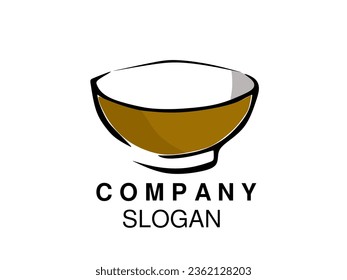 bowl soup logo design vector. restaurant's bowl logo. easy to edit and custom.
