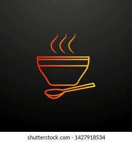 a bowl of soup nolan icon. Elements of food set. Simple icon for websites, web design, mobile app, info graphics