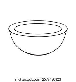 Bowl with soup silhouette vector illustration icon type design