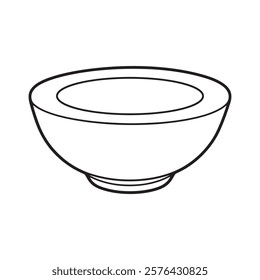 Bowl with soup silhouette vector illustration icon type design