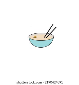 A bowl of soup with a spoon