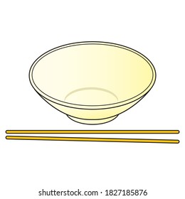 bowl and soup vector illustration,isolated on white background for education,top view