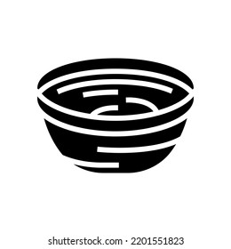 bowl soy sauce food glyph icon vector. bowl soy sauce food sign. isolated symbol illustration