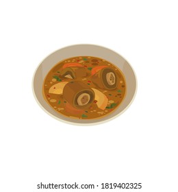 A bowl of spicy oxtail soup.
