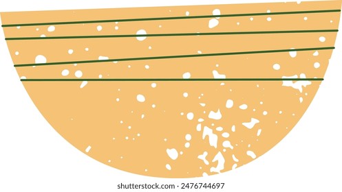 Bowl With Splash Texture Vector Illustration