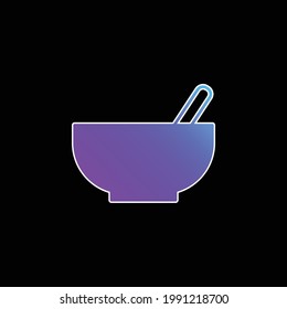Bowl With Spoon blue gradient vector icon