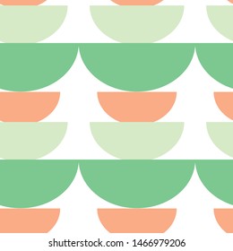 Bowl Stack seamless repeat vector pattern.  Modern geometric pattern suitable for kitchen decor.