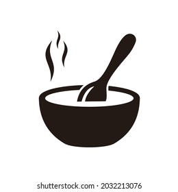 Bowl, stirring vector icon on white back ground