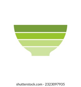 Bowl stripe colored logo vector image