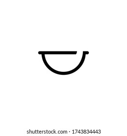 Bowl traditional restaurant logo design vector illustration
