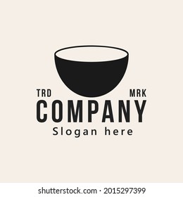 Bowl traditional restaurant logo design vector illustration