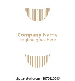 bowl urban line simple logo design icon vector illustration line 