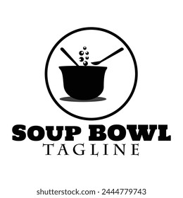 The bowl and utensil illustration design is simple
