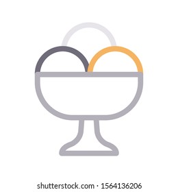 bowl vector colour line icon 
