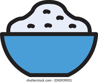 bowl vector colour line  icon