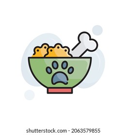 Bowl Vector filled outline Icon Design illustration. Veterinary Symbol on White background EPS 10 File