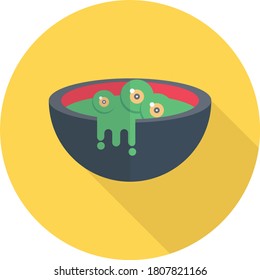 bowl vector flat color icon 