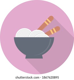 bowl vector flat color icon