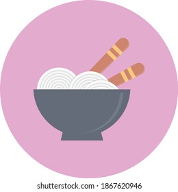 bowl vector flat color icon