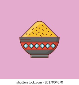 bowl vector flat color icon