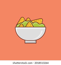 bowl vector flat color icon
