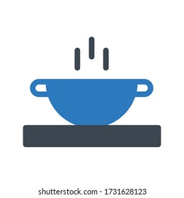 bowl vector glyph color icon 