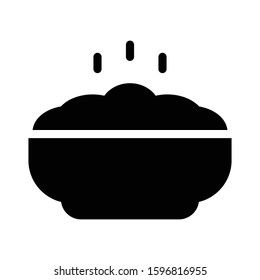 bowl vector glyph flat icon 