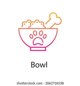Bowl Vector gradient Icon Design illustration. Veterinary Symbol on White background EPS 10 File