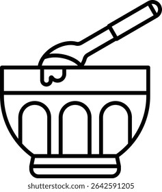 Ícone de vetor de tigela. Pode ser usado para impressão, aplicativos móveis e da Web.