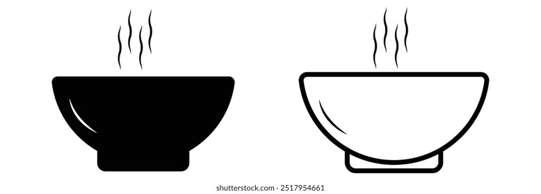 Bowl Vector Icon. Illustration of bowl vector icon. Empty bowl icon. Salad bowl isolated on white background. design eps 10