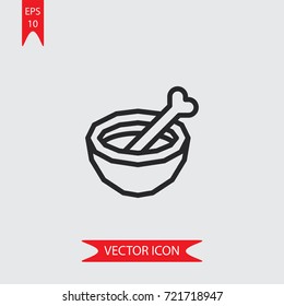 Bowl vector icon, illustration symbol