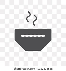 Bowl vector icon isolated on transparent background, Bowl logo concept