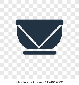 Bowl vector icon isolated on transparent background, Bowl transparency logo concept