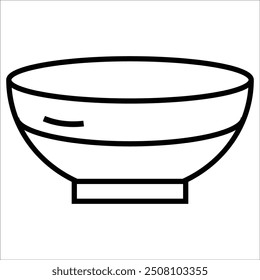 bowl vector icon line template