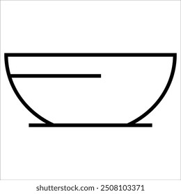 bowl vector icon line template