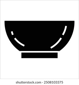 bowl vector icon line template
