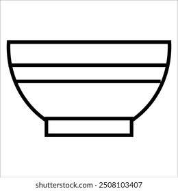bowl vector icon line template