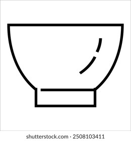 bowl vector icon line template