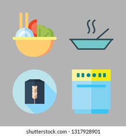 bowl vector icon set