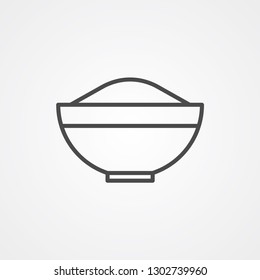 Bowl vector icon sign symbol