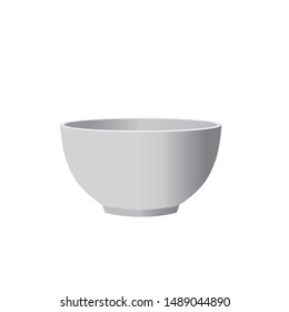 bowl, vector illustration, black background
