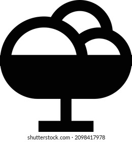 bowl vector illustration isolated on a transparent background. glyph vector icons for concept or web graphics.
