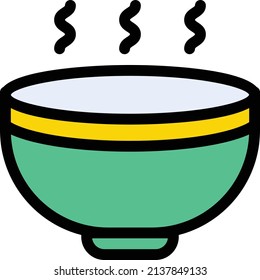 bowl vector illustration isolated on a transparent background. storke vector icons for concept or web graphics.