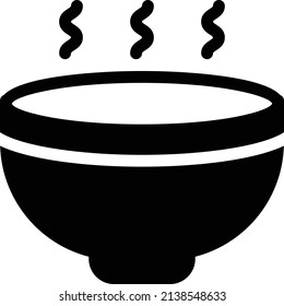 bowl vector illustration isolated on a transparent background. glyph vector icons for concept or web graphics.