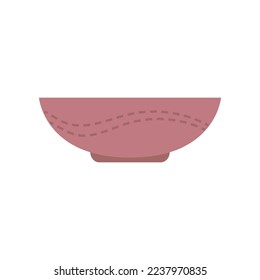 Bowl vector illustration. Bowl isolated on white background. Kitchen utensils concept